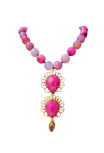 Pink Lotus Necklace