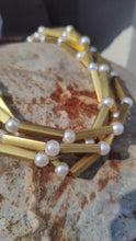 Load image into Gallery viewer, Pearl Pipe Bunch Necklace
