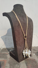 Load image into Gallery viewer, Pearl Tassel Tie Necklace
